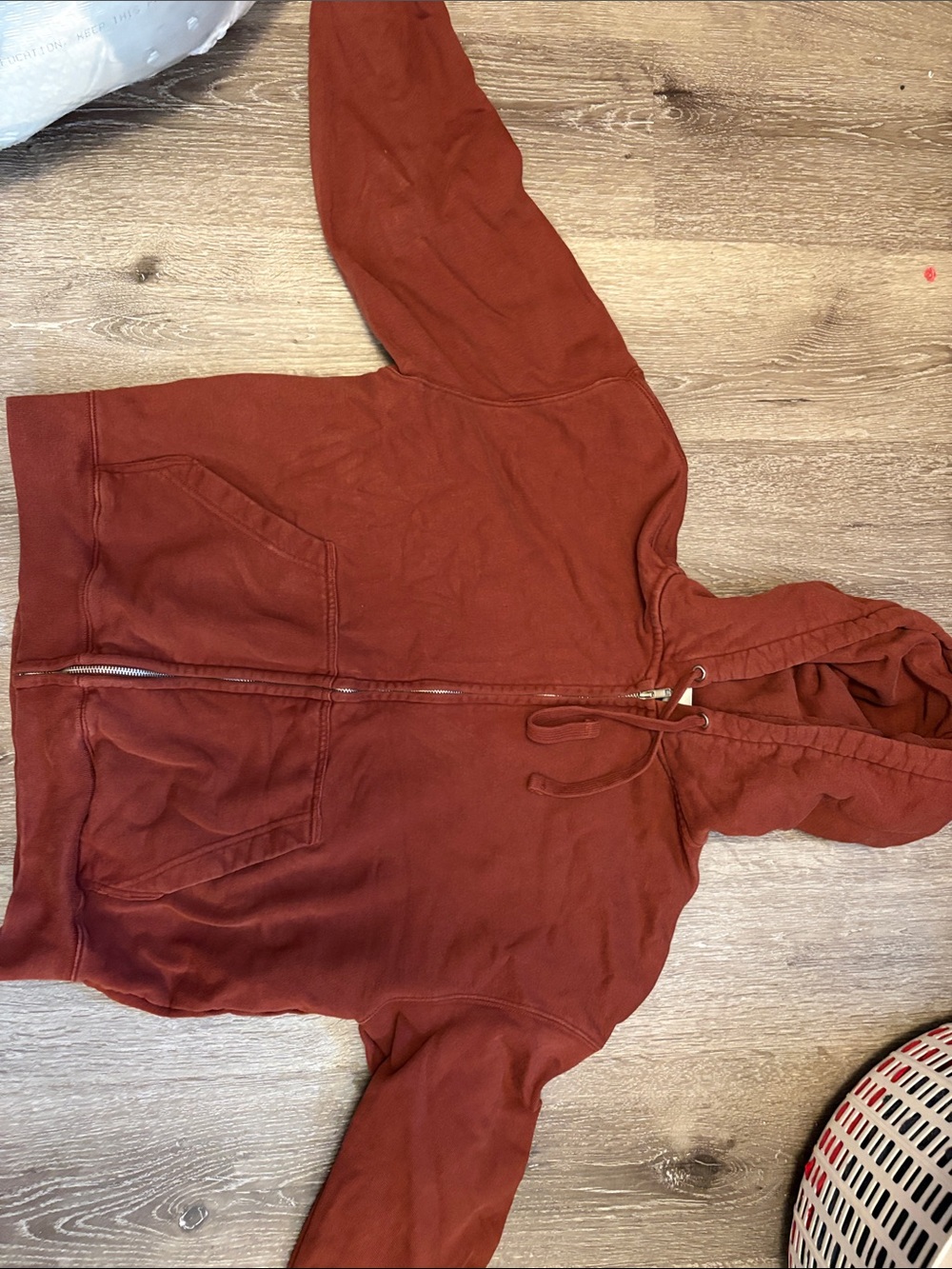 Carhartt Rust Brown Full-Zip Hoodie Jacket